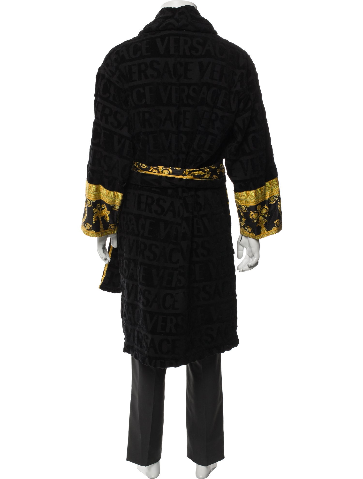 Versace Barocco Print Graphic Print Robe